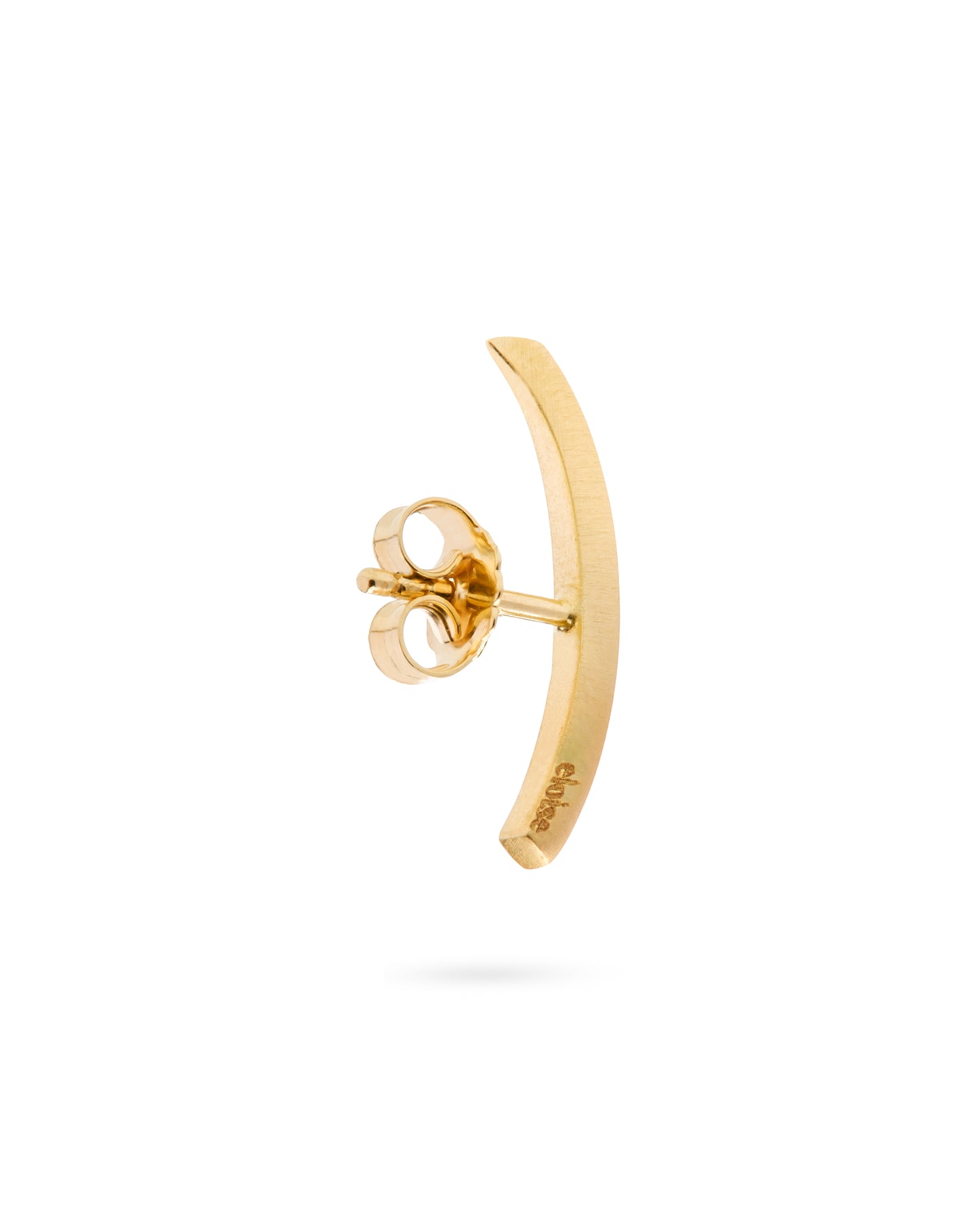 Orecchini Crescent Moon Lunghi Rubino Oro 18k