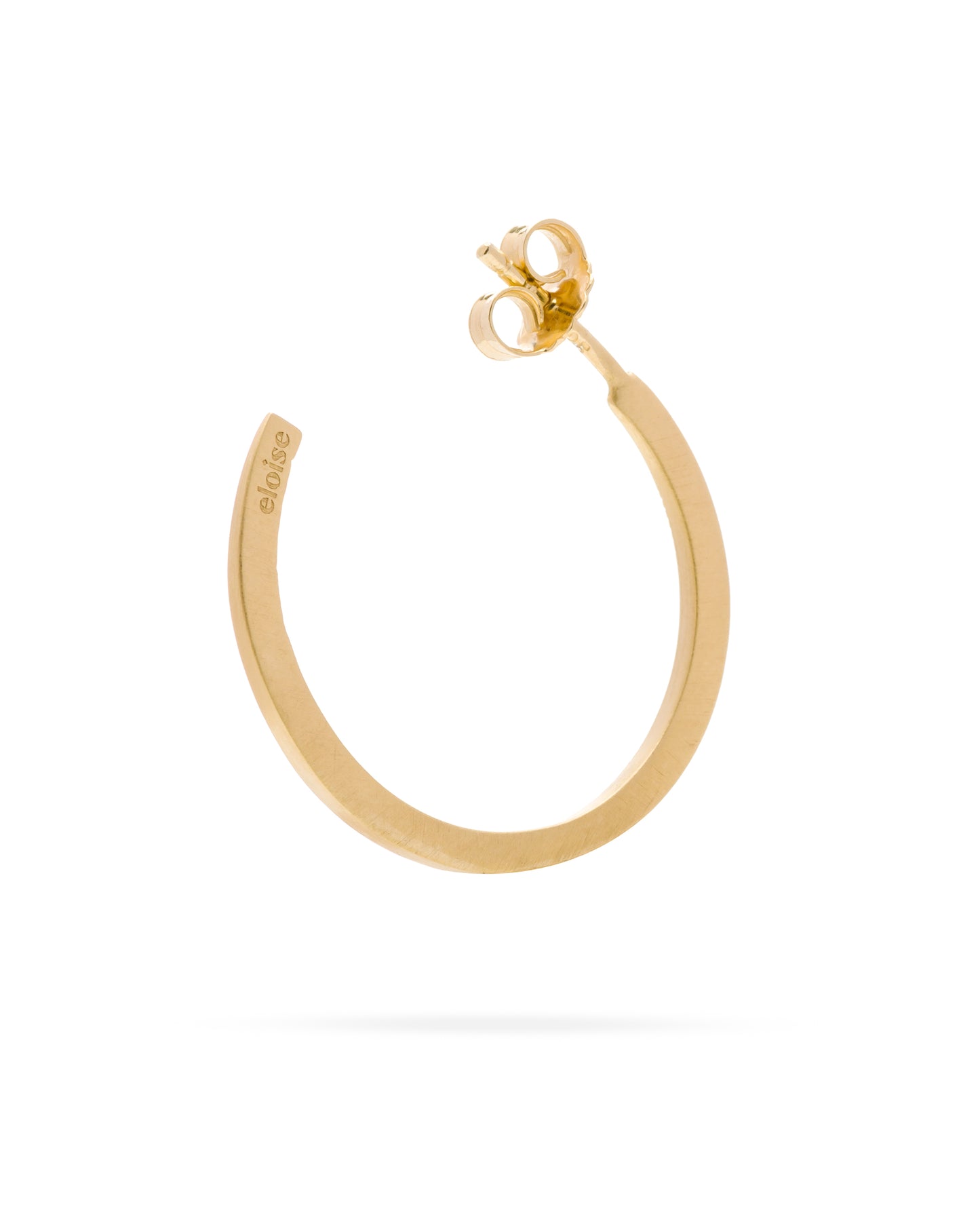 Crescent Moon Hoops Emerald