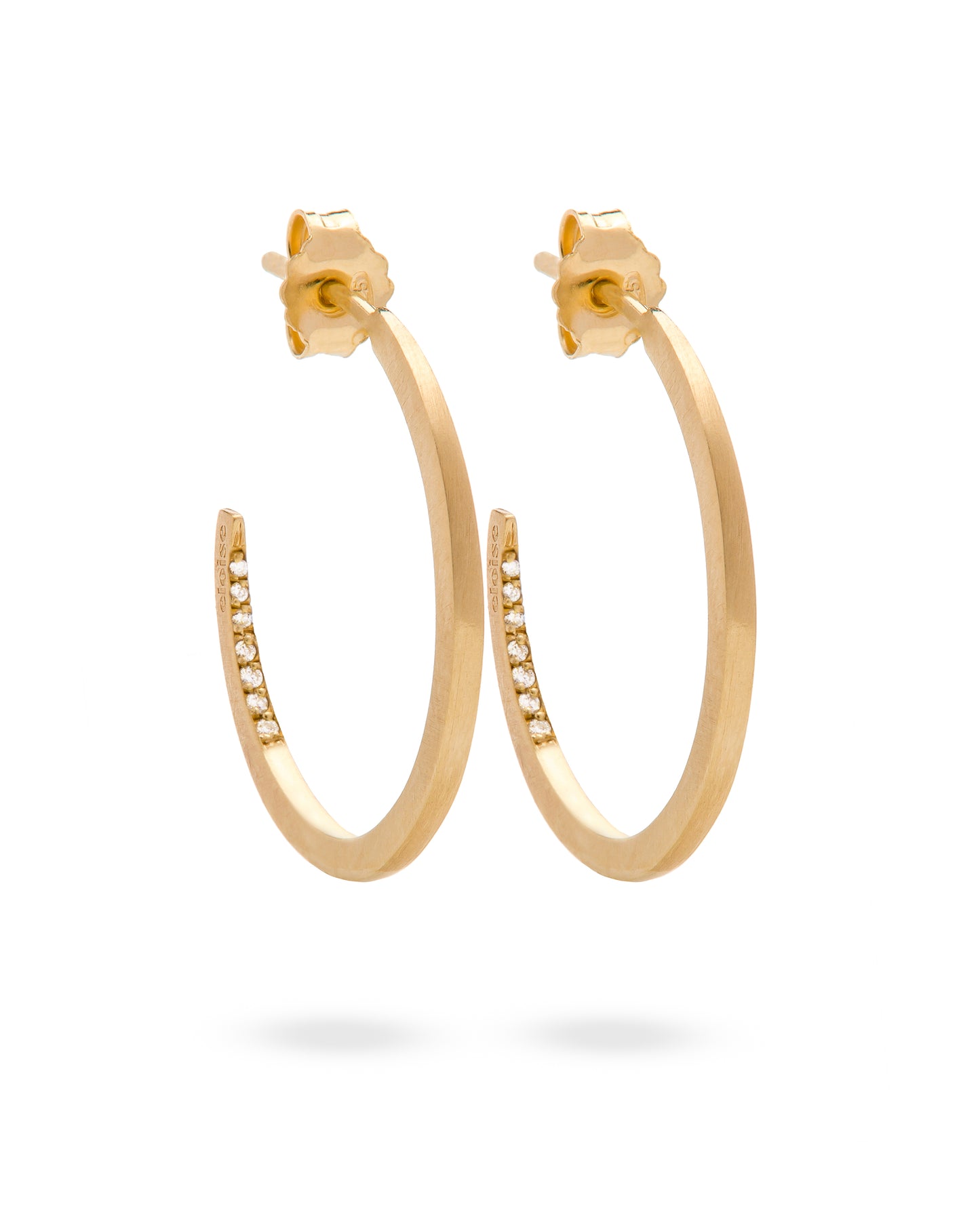 Orecchini Crescent Moon a Cerchio Diamante