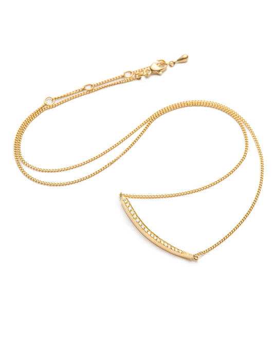 Crescent Moon Necklace Diamond