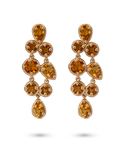 Odyssey Earrings Pair Yellow Citrine Quartz
