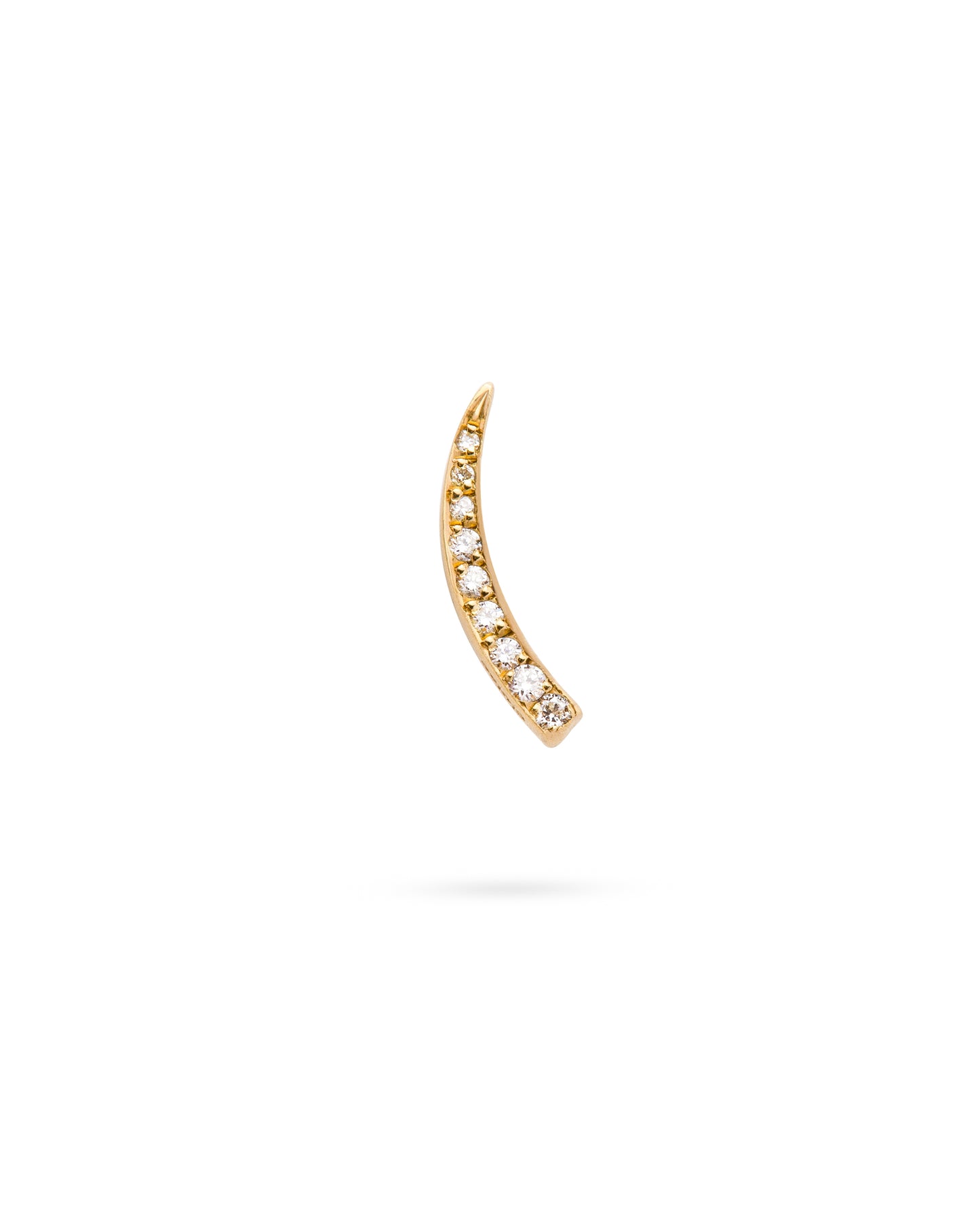 Mini Crescent Moon Single Earring Diamond