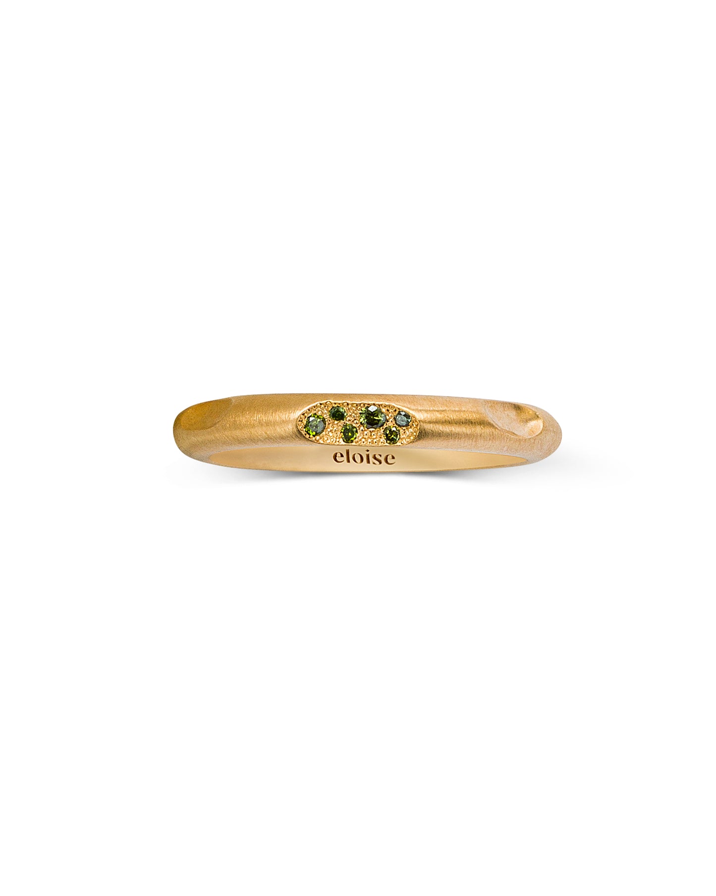 Mirage Ring Green Diamonds