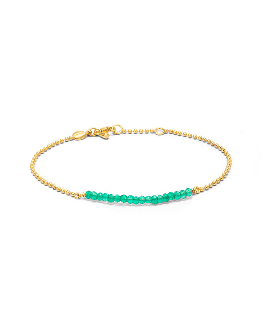 Cosmos Bracelet Green Onyx 18K Gold