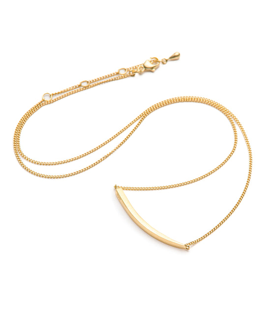 Crescent Moon Necklace 18K Gold