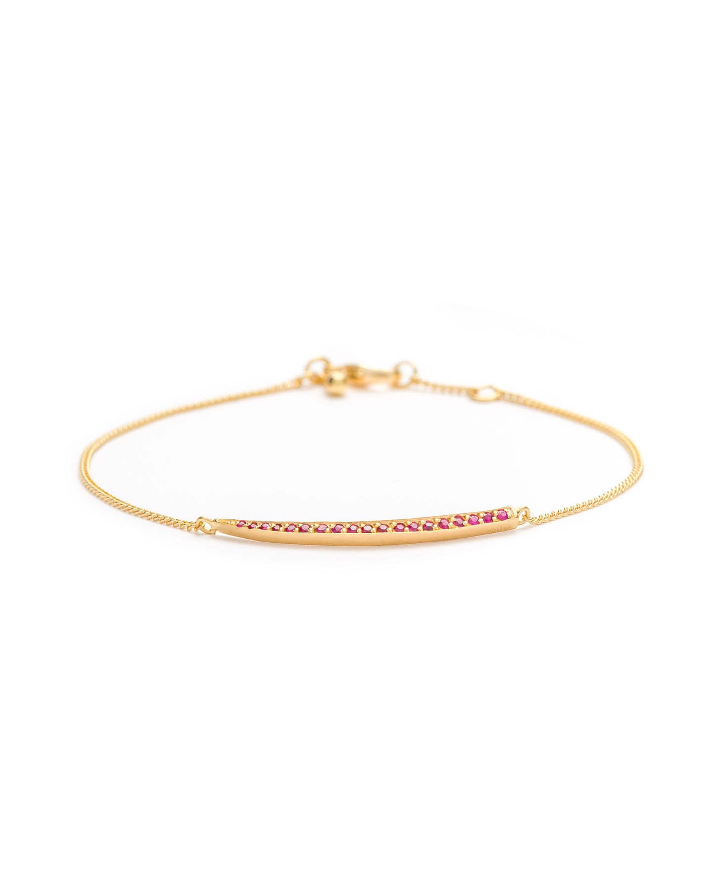Crescent Moon Bracelet Ruby