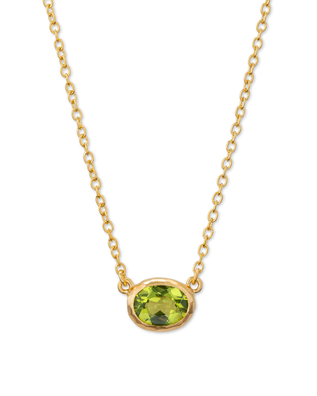 Collana Ellisse Peridoto Verde