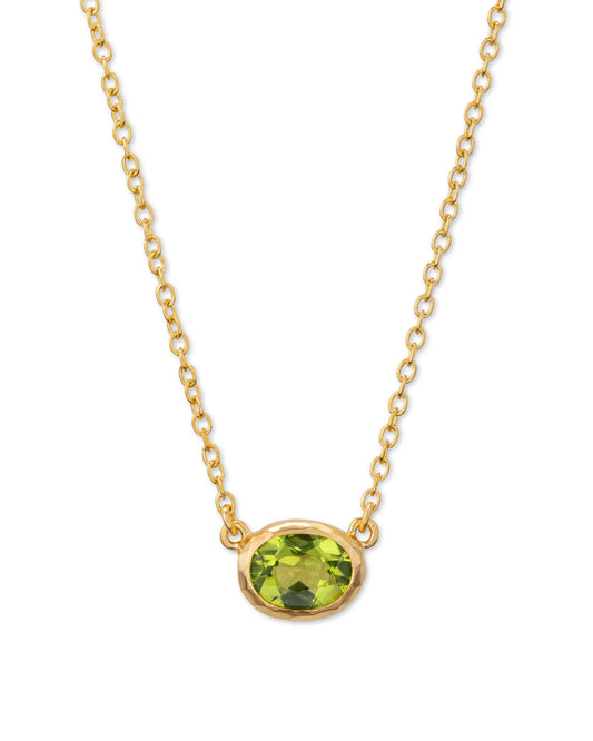 Ellipse Necklace Green Peridot