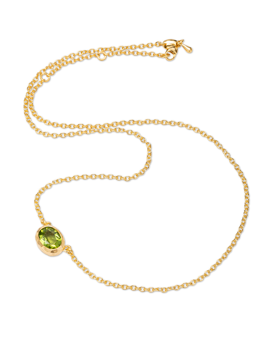Collana Ellisse Peridoto Verde