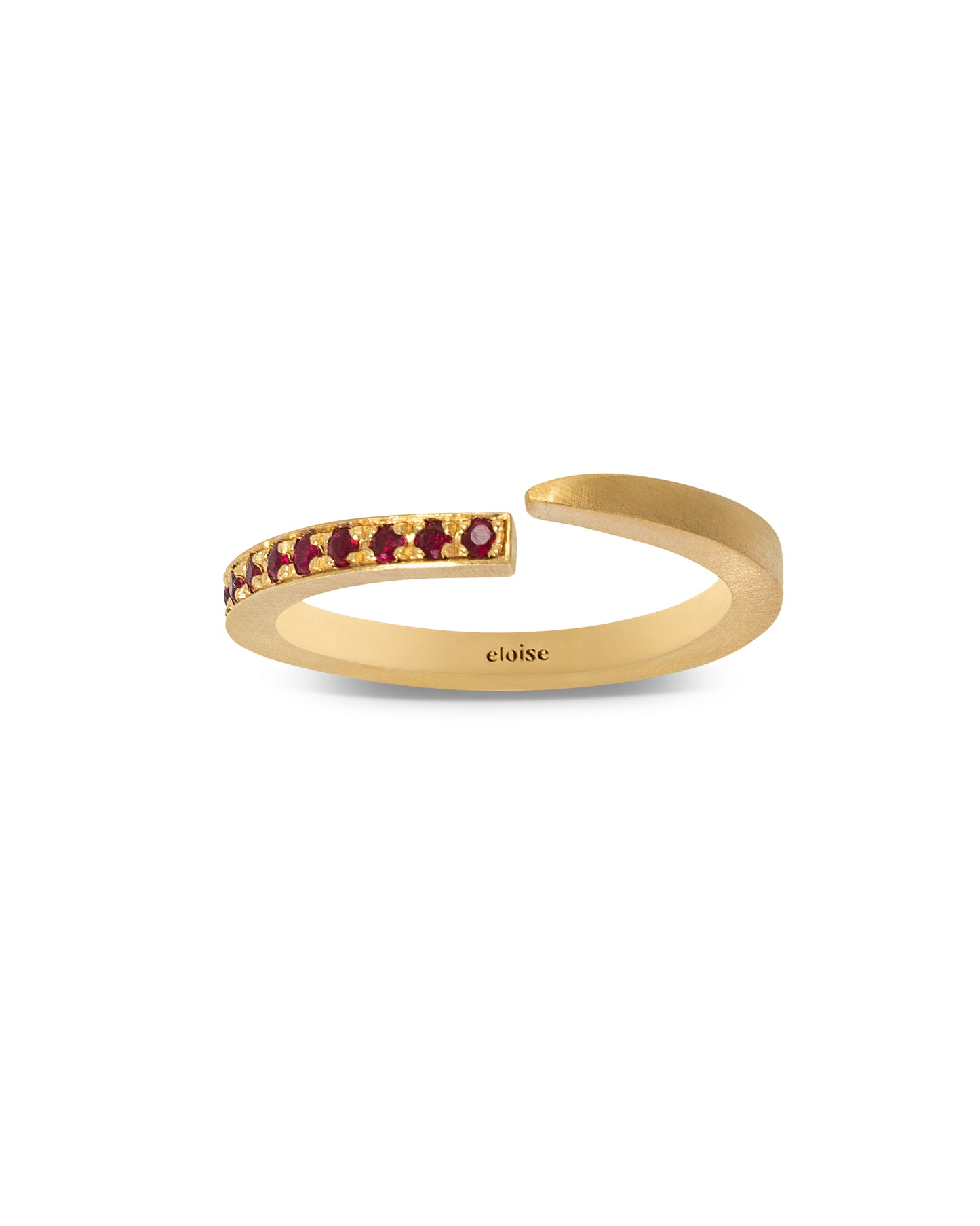 Anello Crescent Moon Rubino
