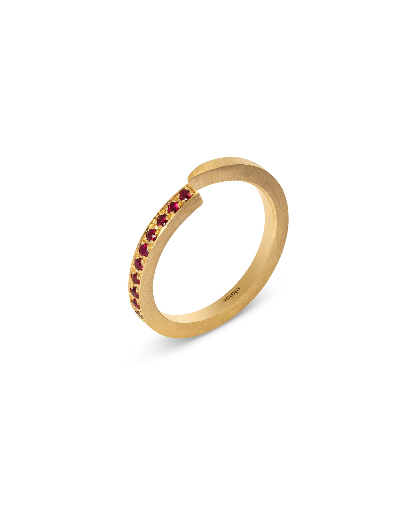 Anello Crescent Moon Rubino