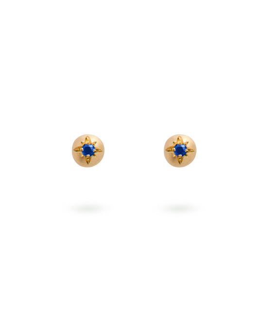 Moon Earrings Sapphire