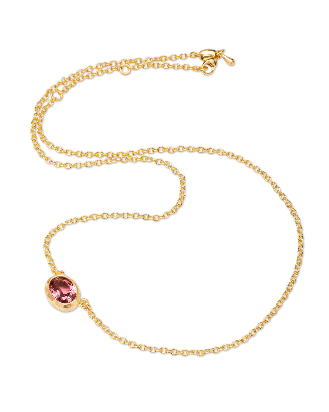Ellipse Necklace Pink Tourmaline