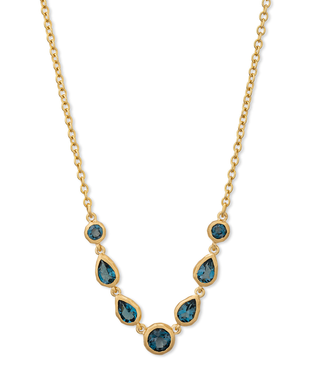 Wanderlust Necklace Deep Blue Topaz