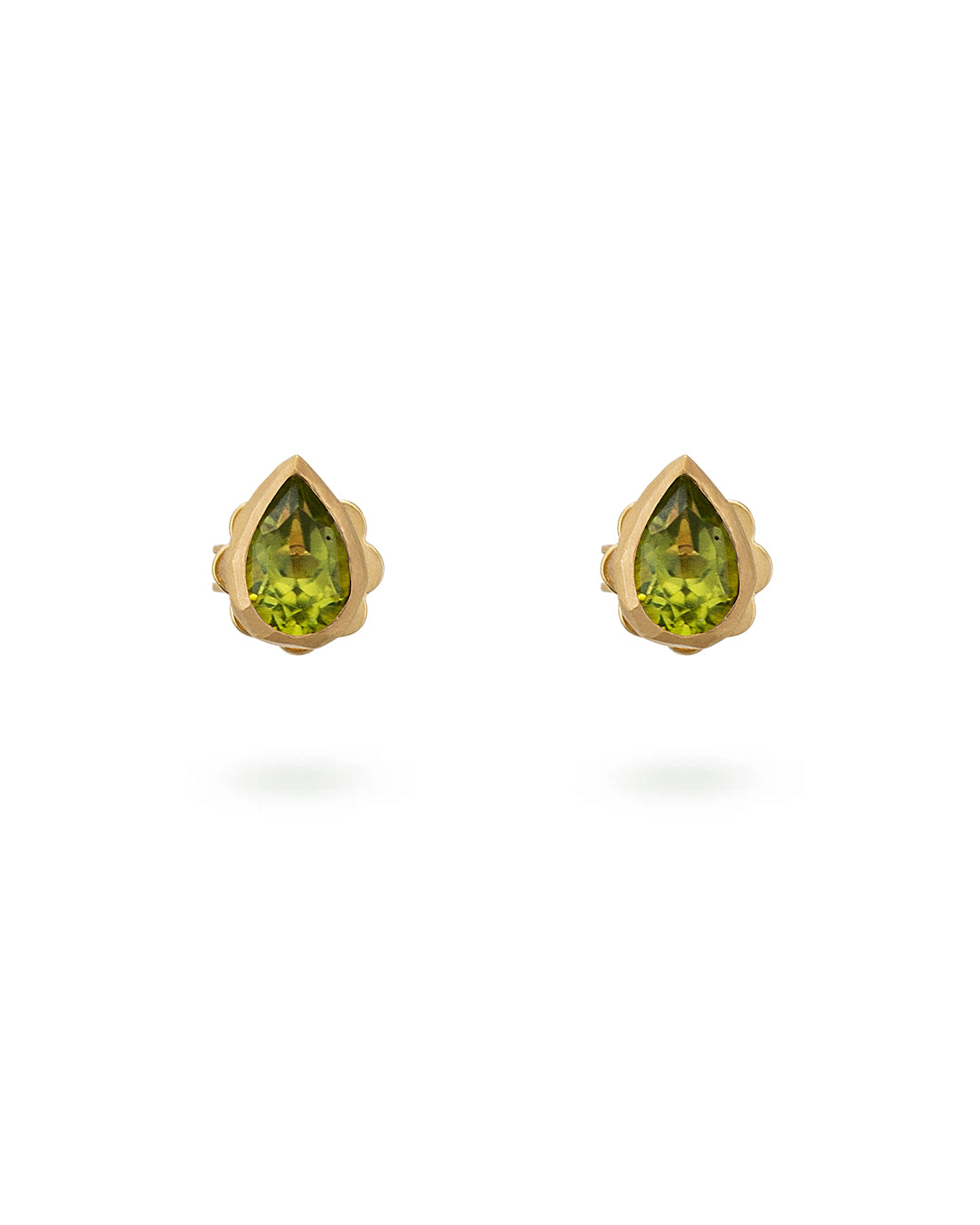Orecchino a Goccia Singolo Peridoto Verde