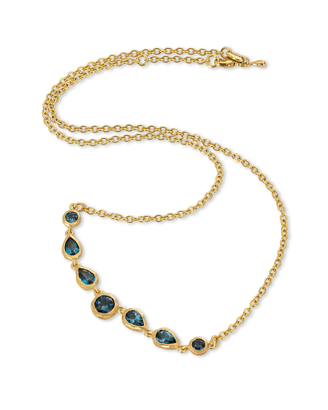 Wanderlust Necklace Deep Blue Topaz
