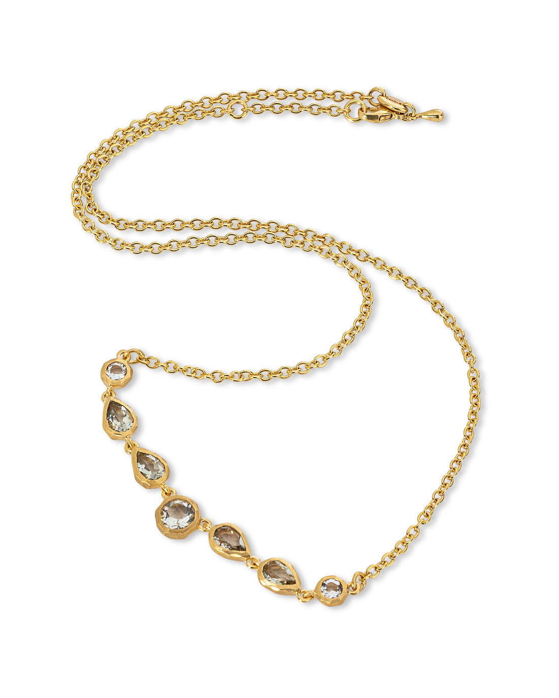 Wanderlust Necklace Light Green Prasiolite