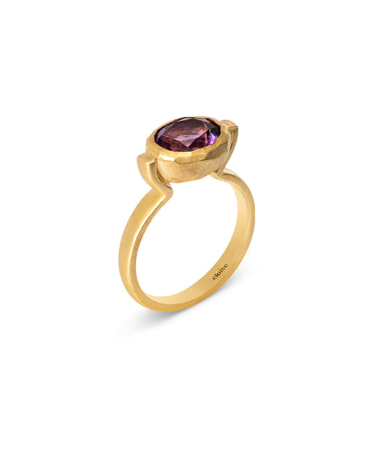 Ellipse Ring Purple Amethyst