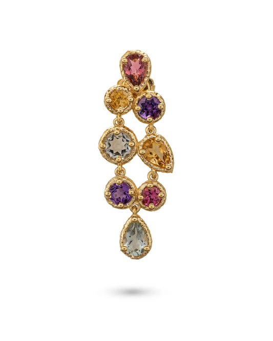 Odyssey Earring Pink - Yellow - Purple