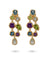 Odyssey Earrings Pair Blue - Green - Purple