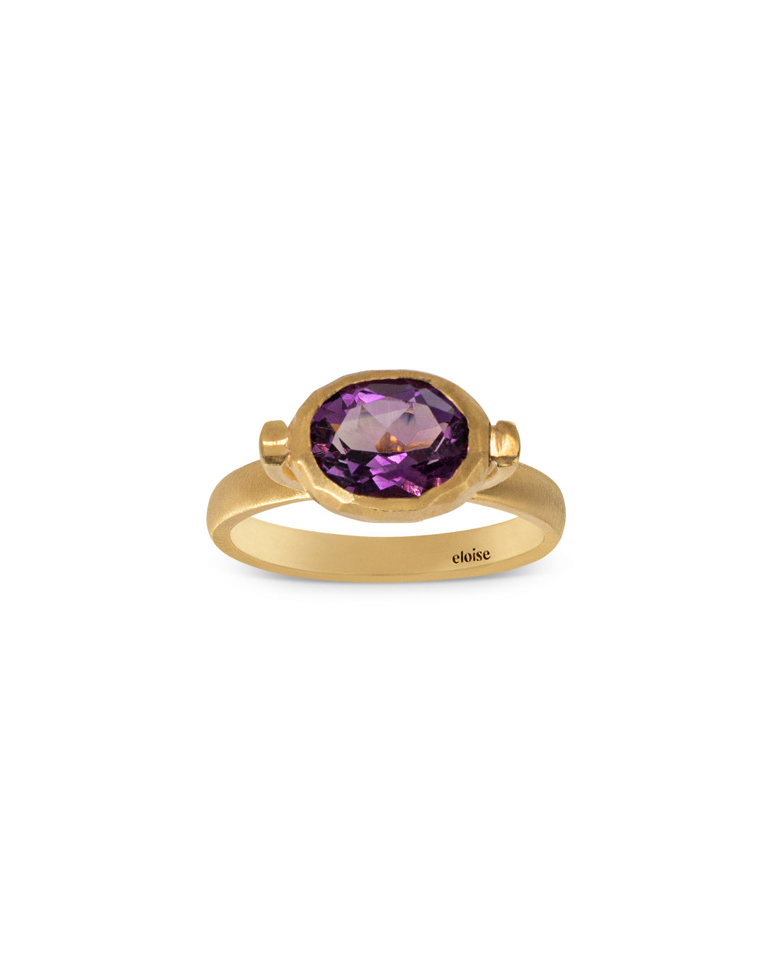 Ellipse Ring Purple Amethyst
