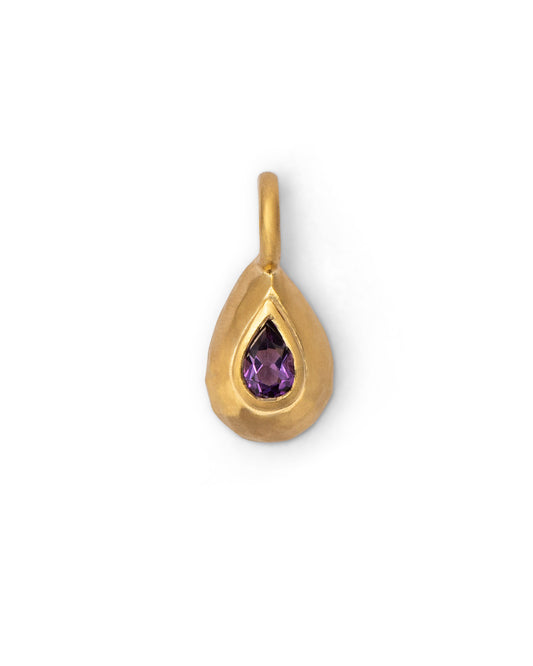 Milestone Drop Charm Small Purple Amethyst