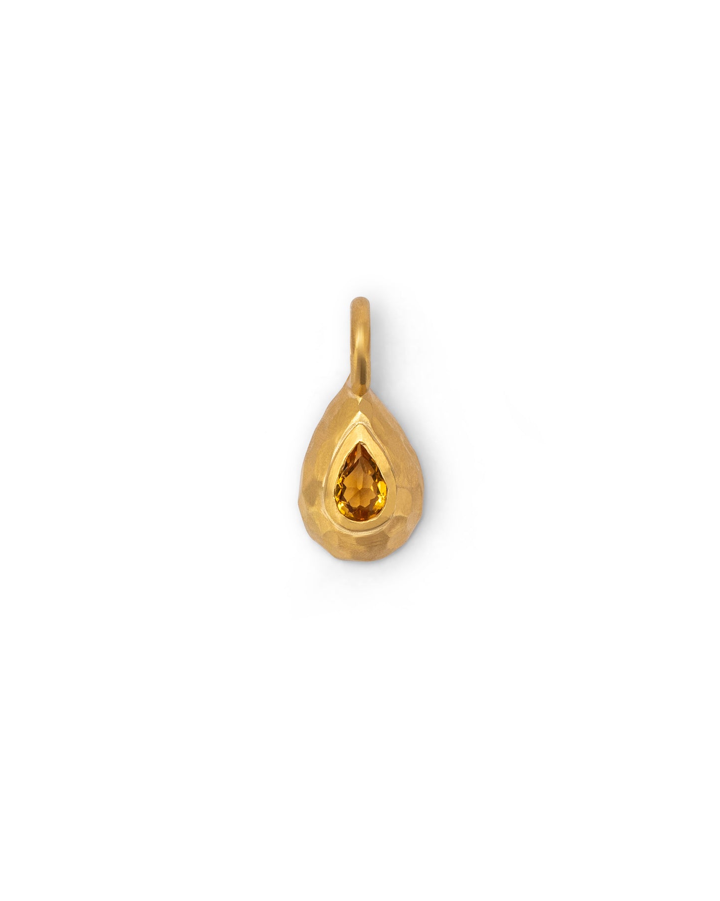 Milestone Drop Charm Small Madeira Quartz