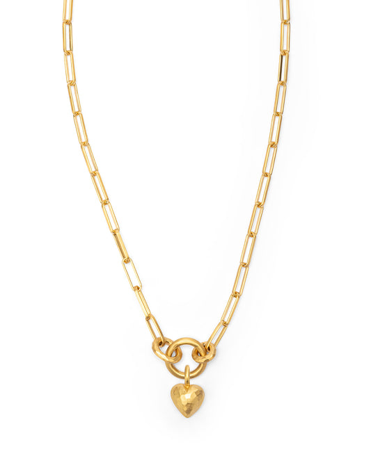 Voyage Necklace Clip Chain with Heart Charm