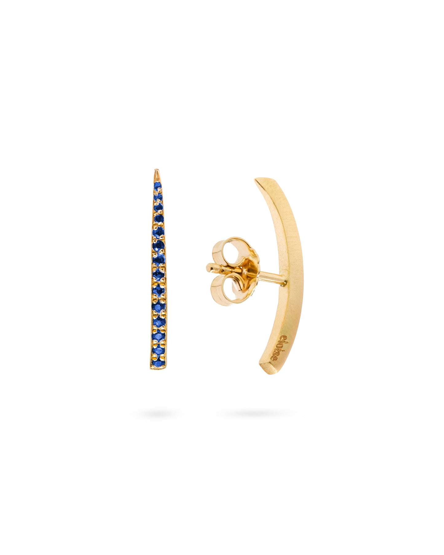 Orecchini Crescent Moon Corti Zaffiro