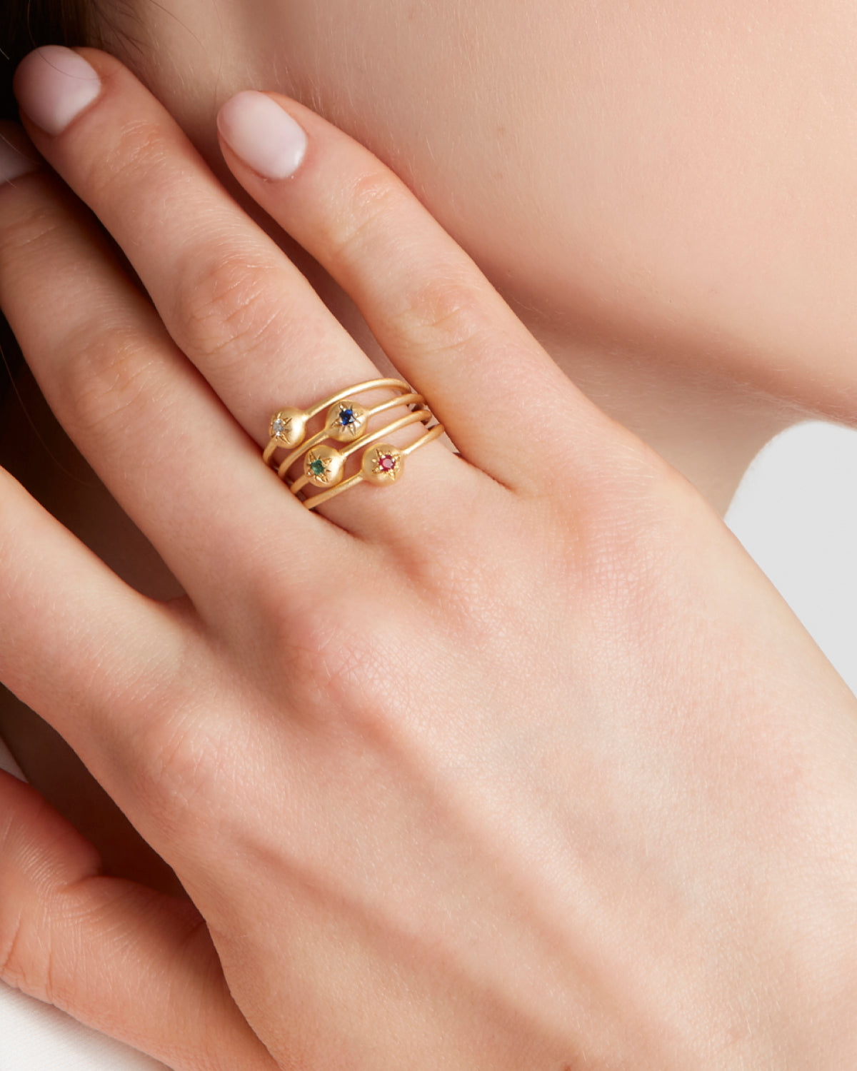 Anello Moon Rubino Oro 18k