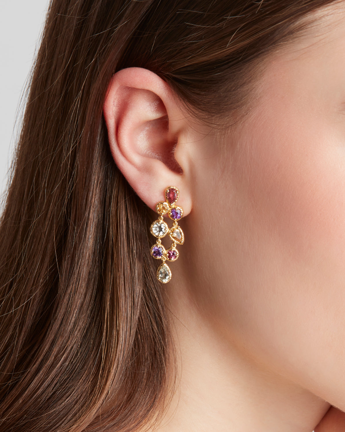 Odyssey Earring Pink - Yellow - Purple