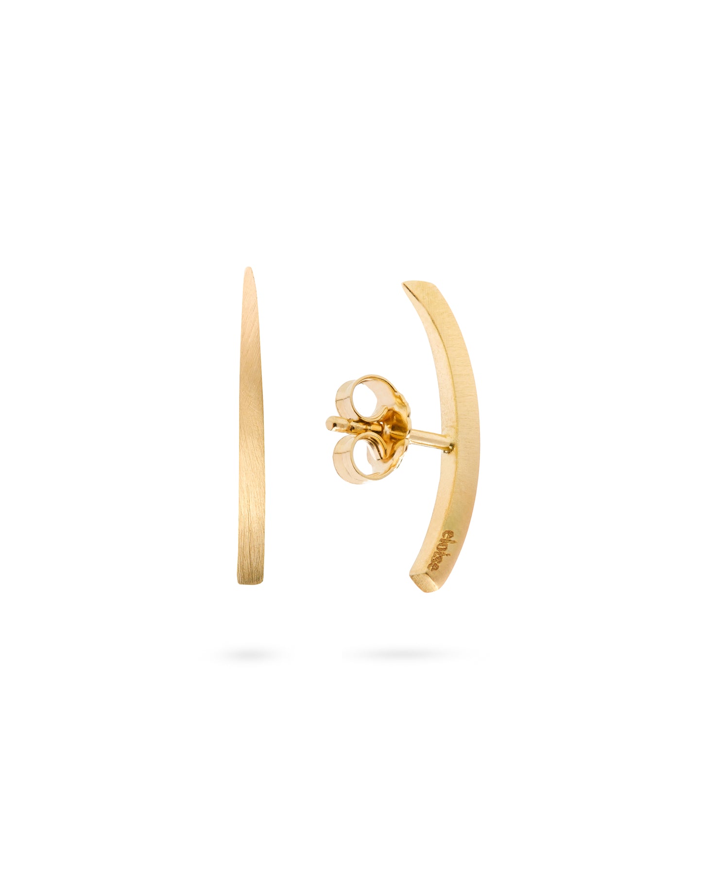 Orecchini Crescent Moon Corti Oro 18k