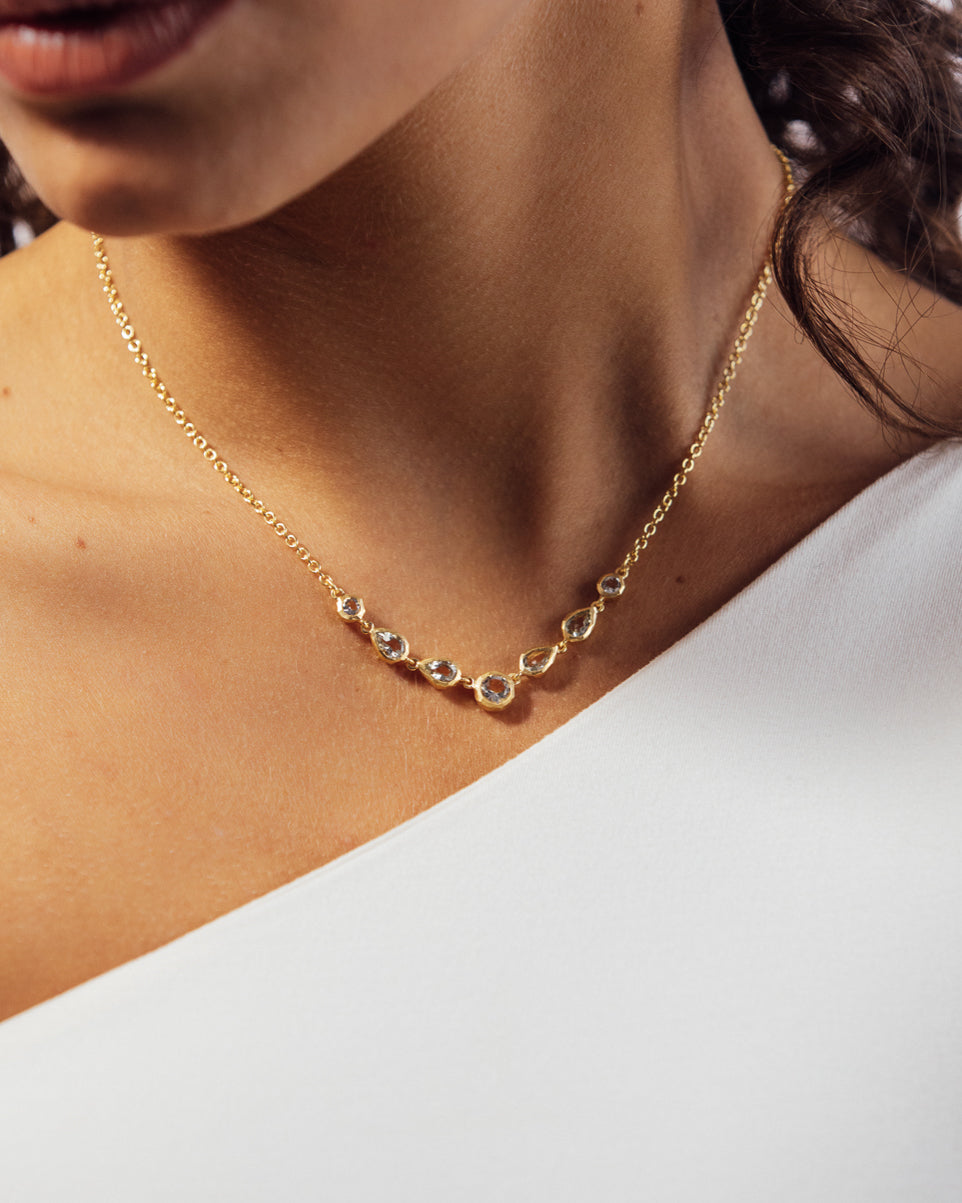 Monochromatic Necklace Light Green Prasiolite