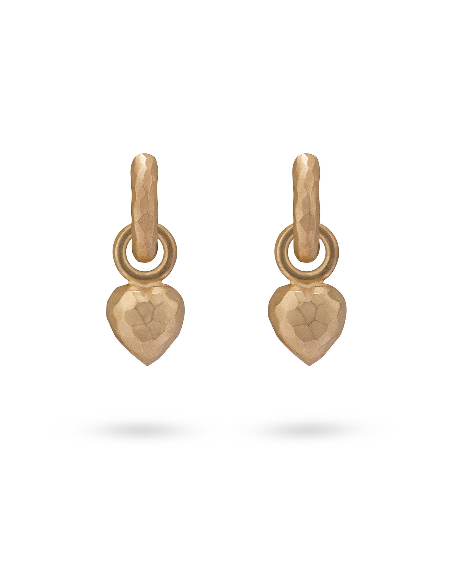 Wander Hoops Small with Heart Charms