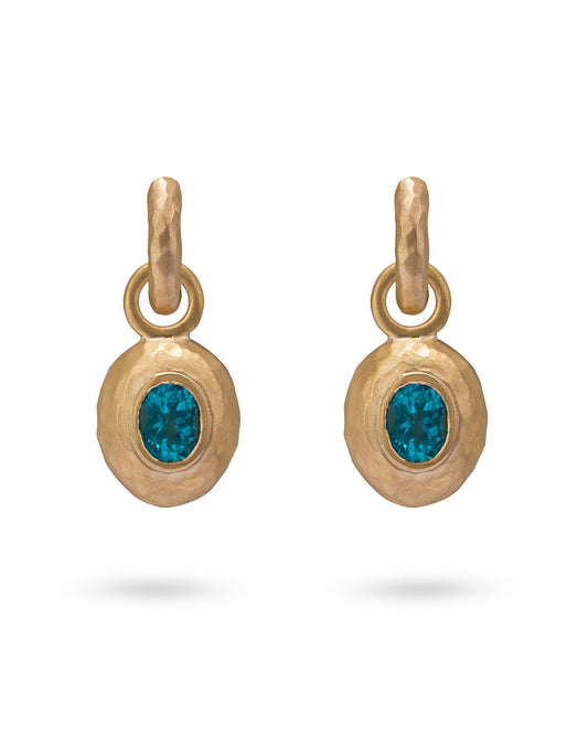 Wander Hoops Small with Sasso Charms Apatite