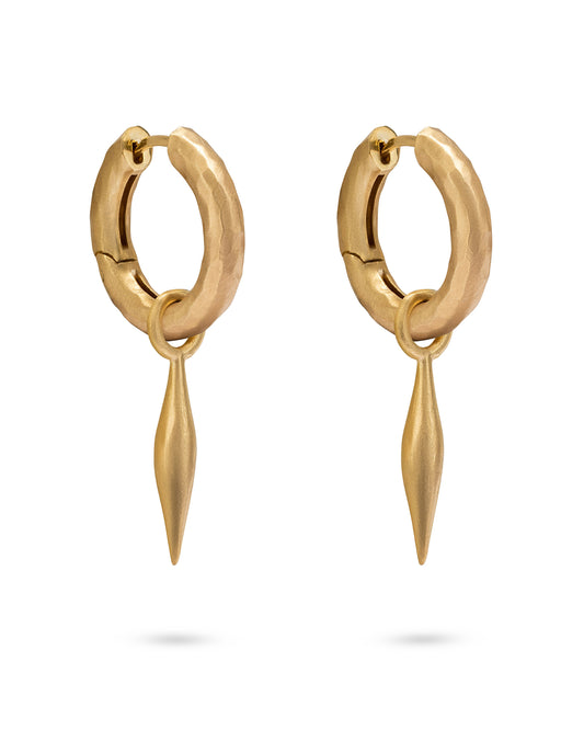 Wander Hoops Medium with Spindle Charms