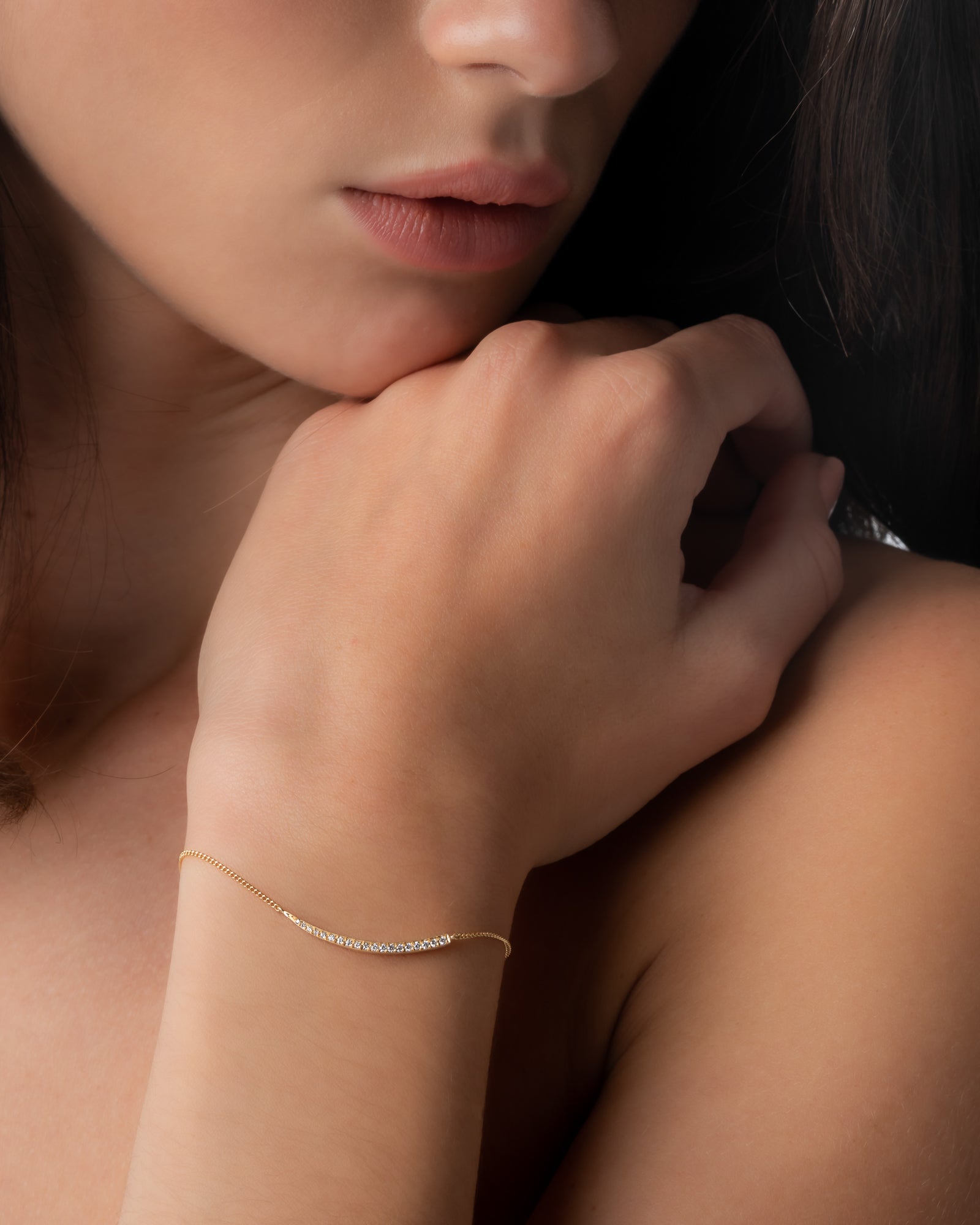 Crescent Moon Bracelet Diamond