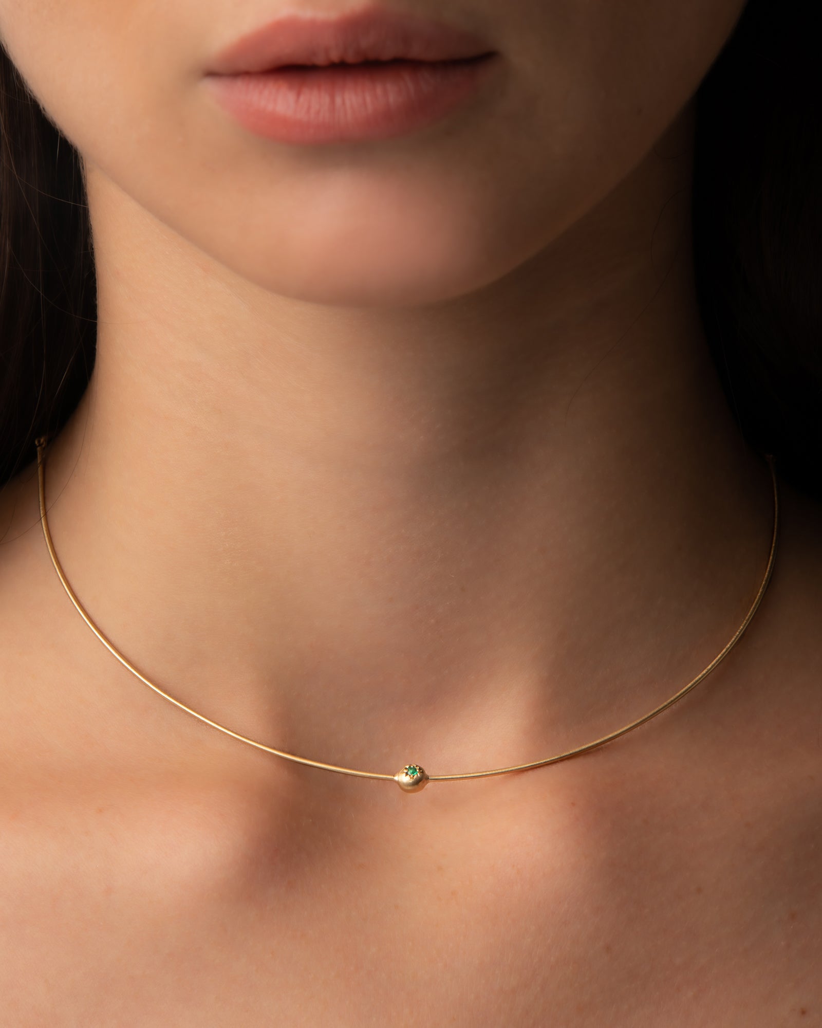 Moon Necklace Emerald