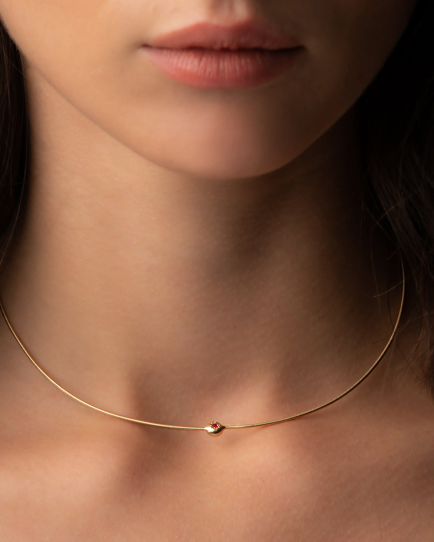 Moon Necklace Ruby