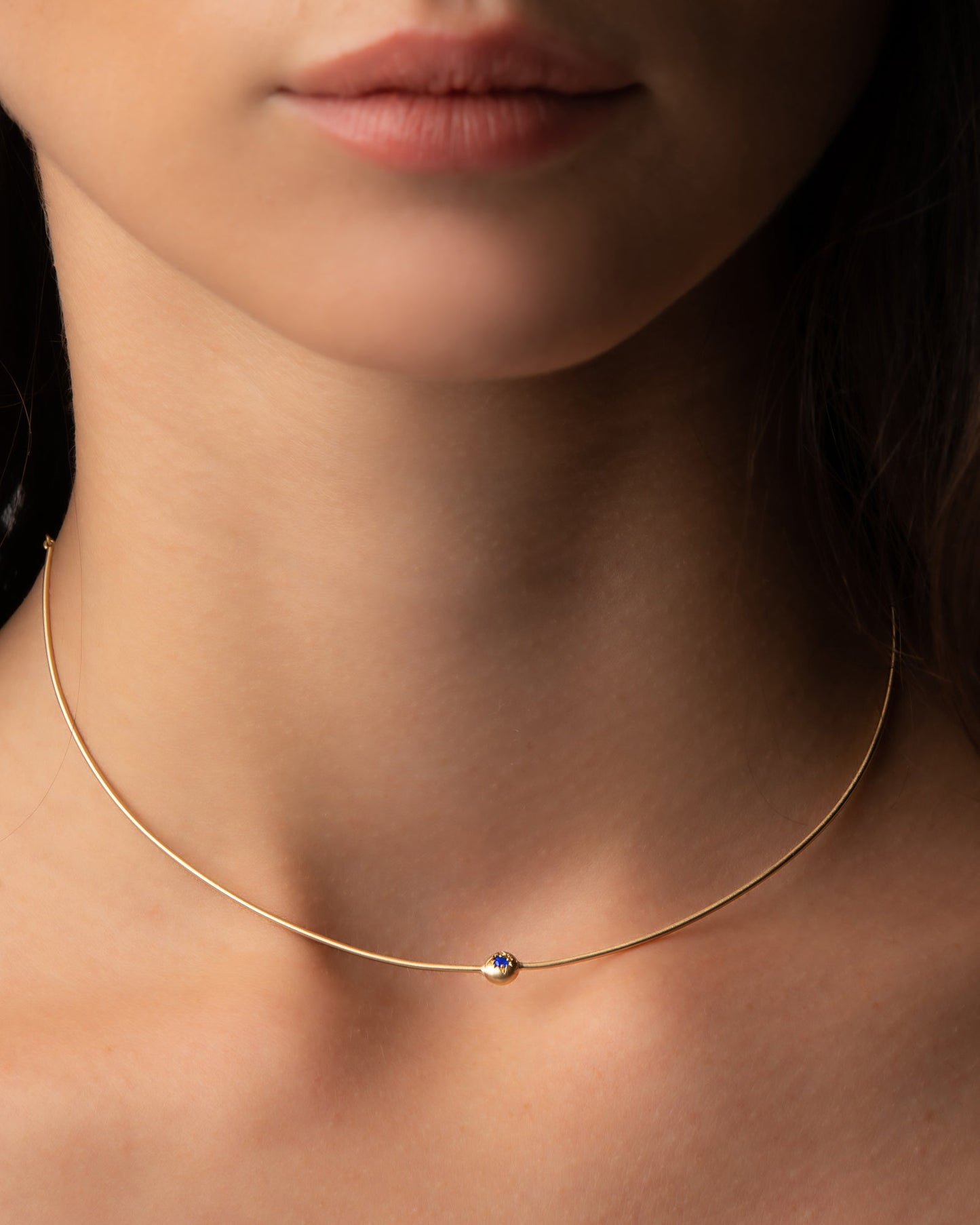 Moon Necklace Sapphire