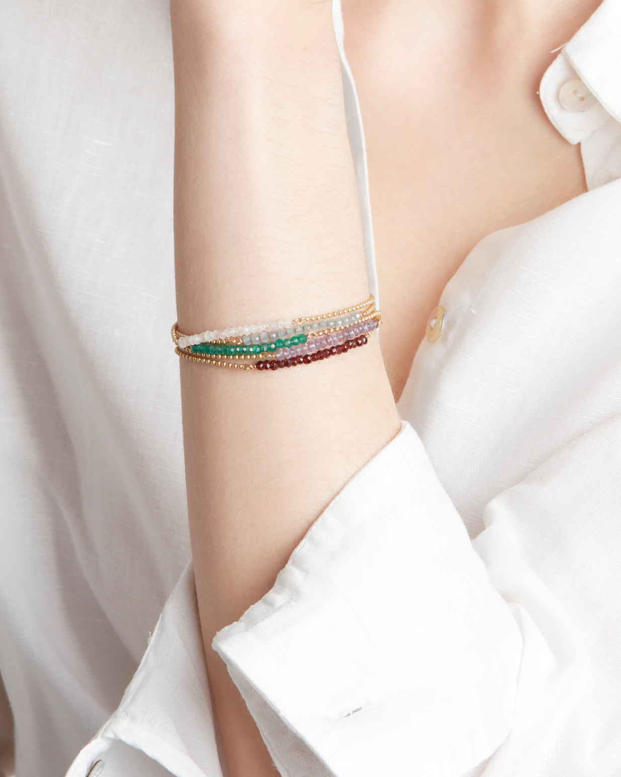 Bracciale Cosmos Granato Rosso