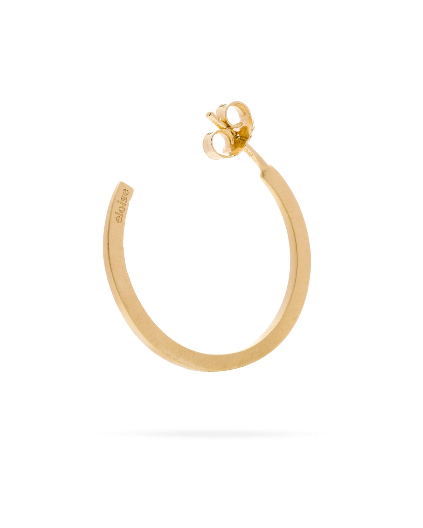 Orecchini Crescent Moon a Cerchio Zaffiro Oro 18k