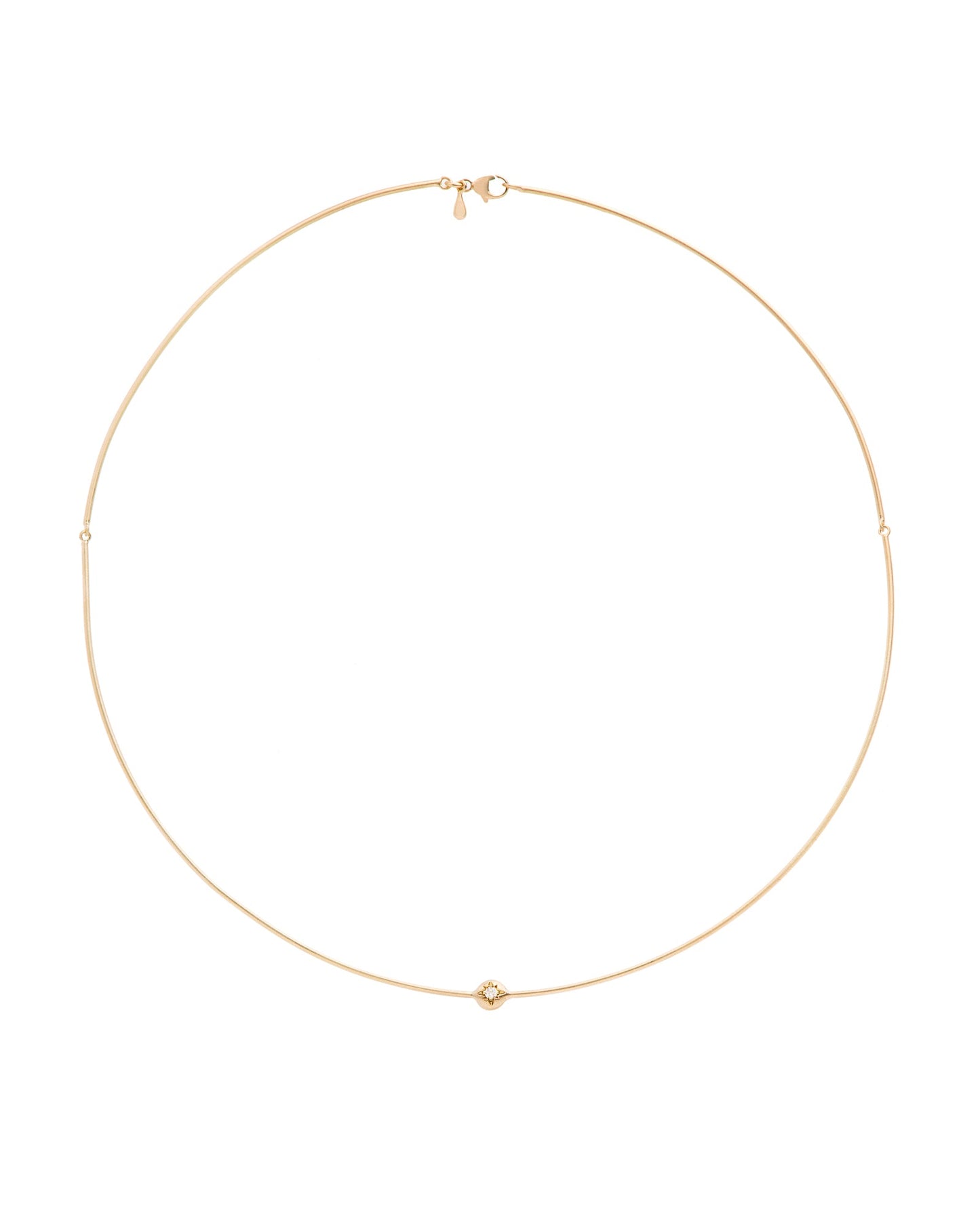 Moon Necklace Diamond 18K Gold