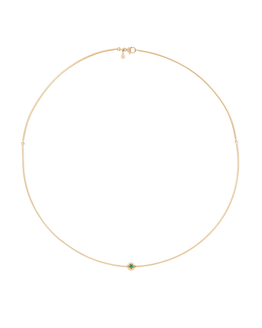 Moon Necklace Emerald