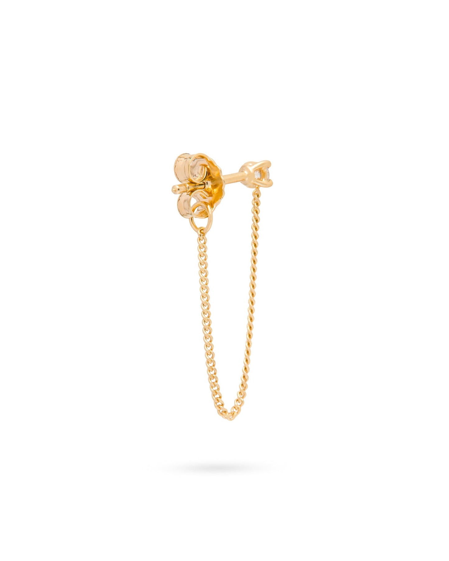 Orecchini Connection a Bottone Rubino Oro 18k