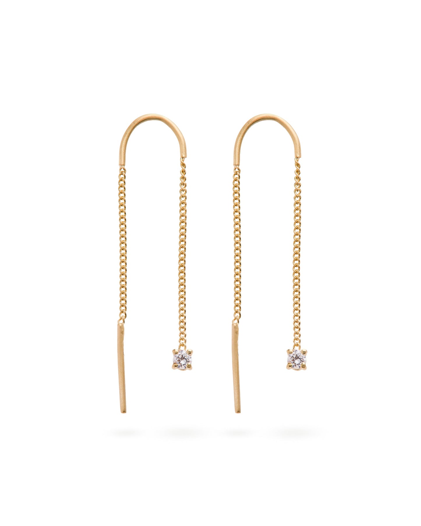 Connection Chain Threader Earrings Diamond