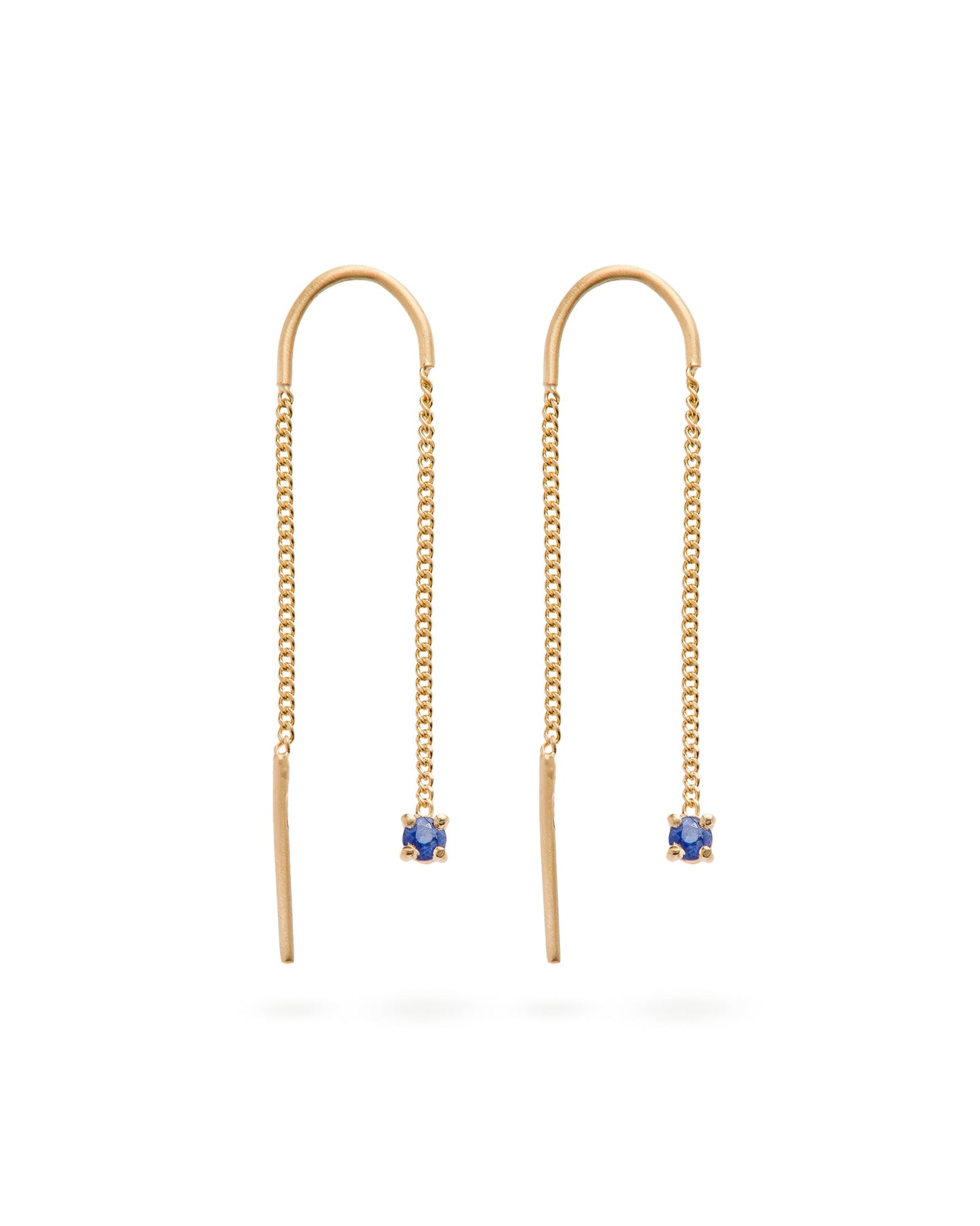 Connection Chain Threader Earrings Sapphire