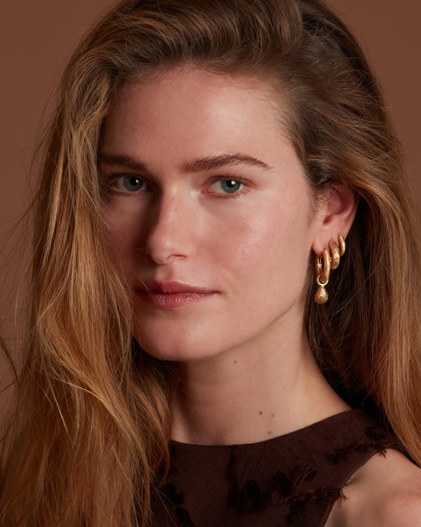 Wander Hoops Medium with Drop Charms