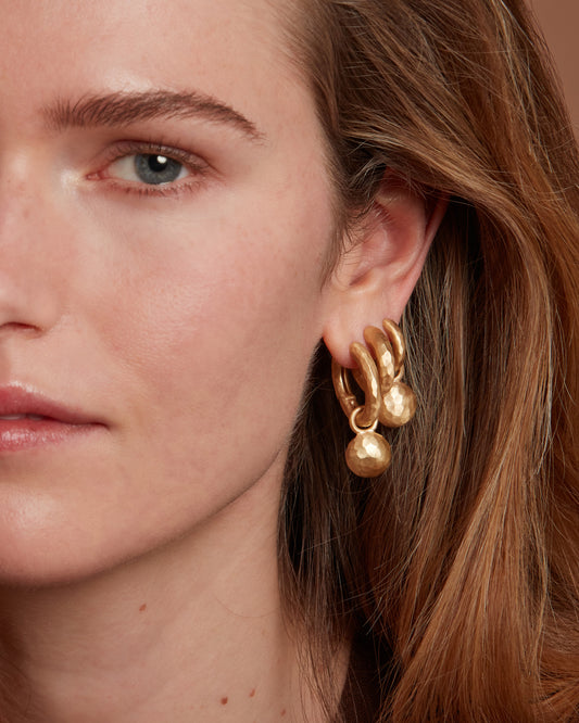 Wander Hoops Medium with Medallion Charms