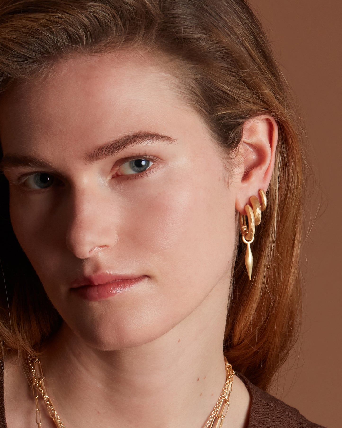 Wander Hoops Medium with Spindle Charms